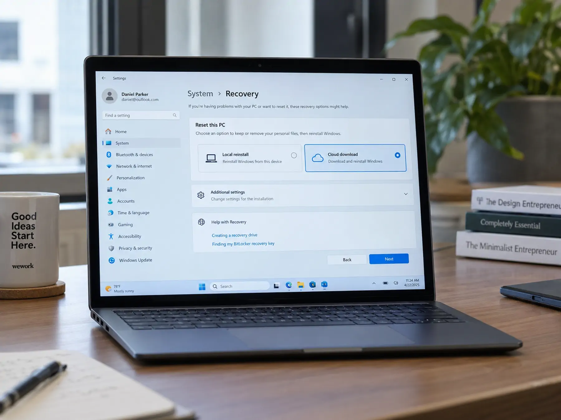 Windows 11'de USB Gerektirmeden Buluttan Yeniden Kurulum Rehberi